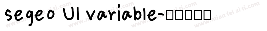 segeo UI variable字体转换